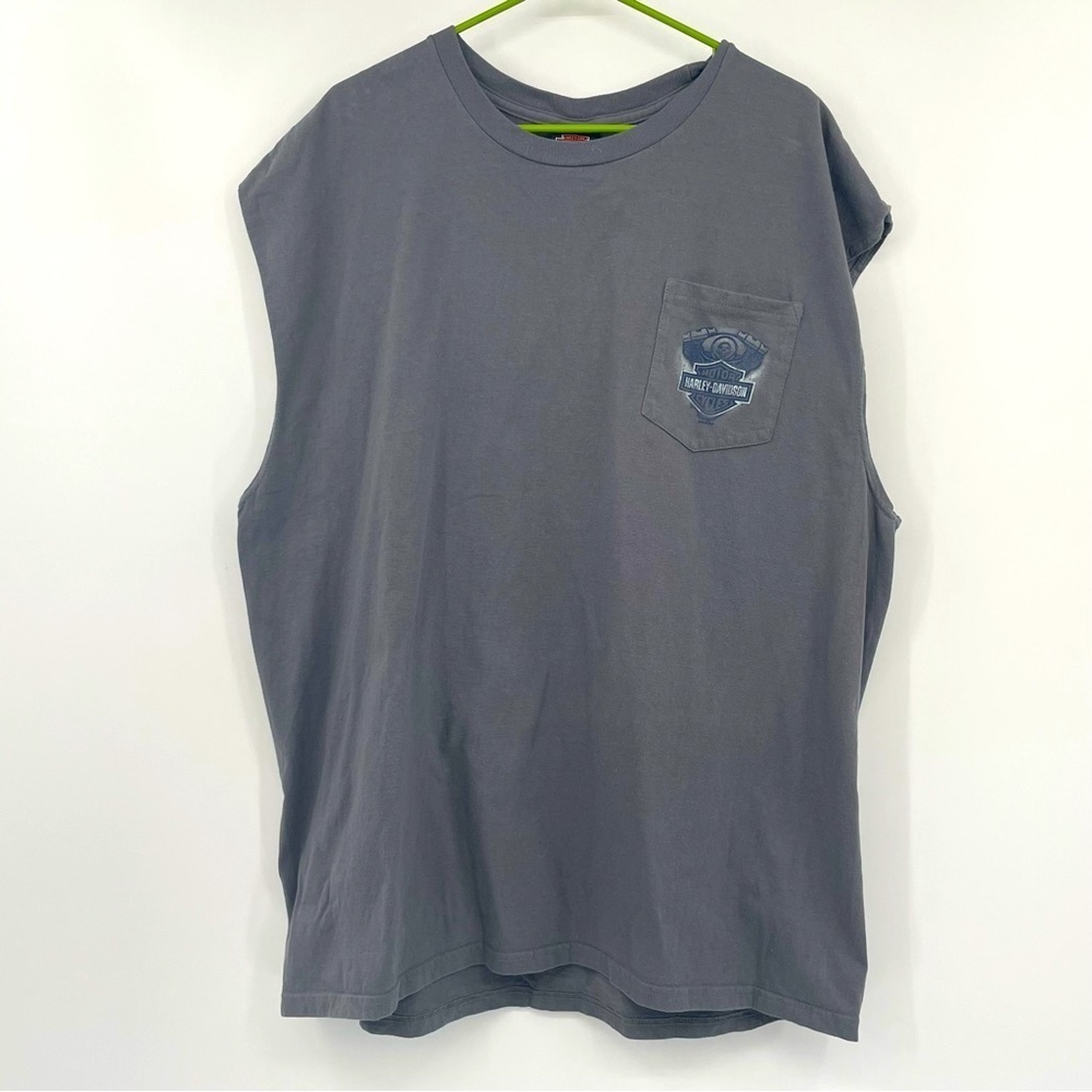 Harley Davidson Gray Sleeveless Crewneck Shirt – Size 3XL